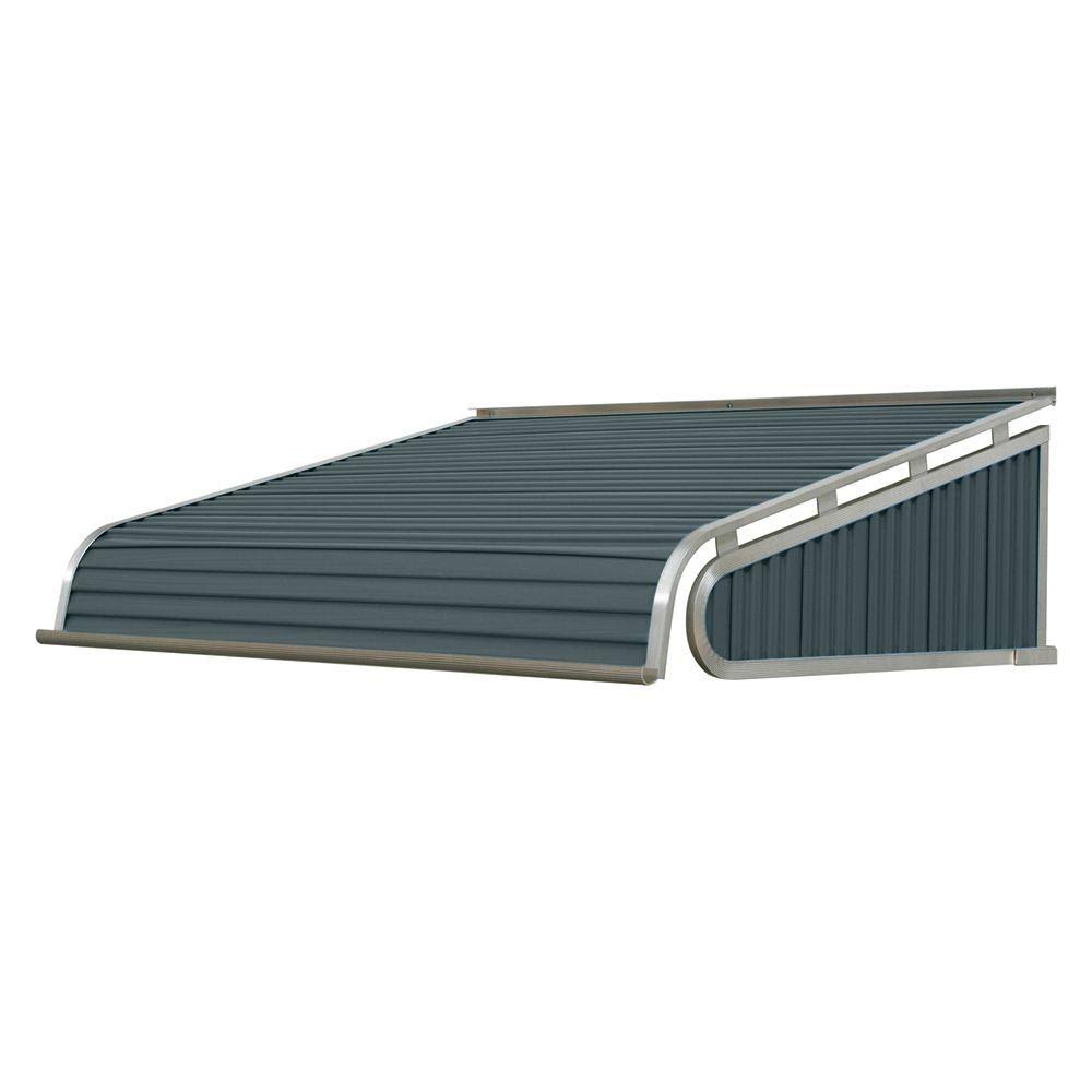 NuImage Awnings 1500 36-in Wide x 42-in Projection Slate Blue Solid Fixed Door Awning | K150703637