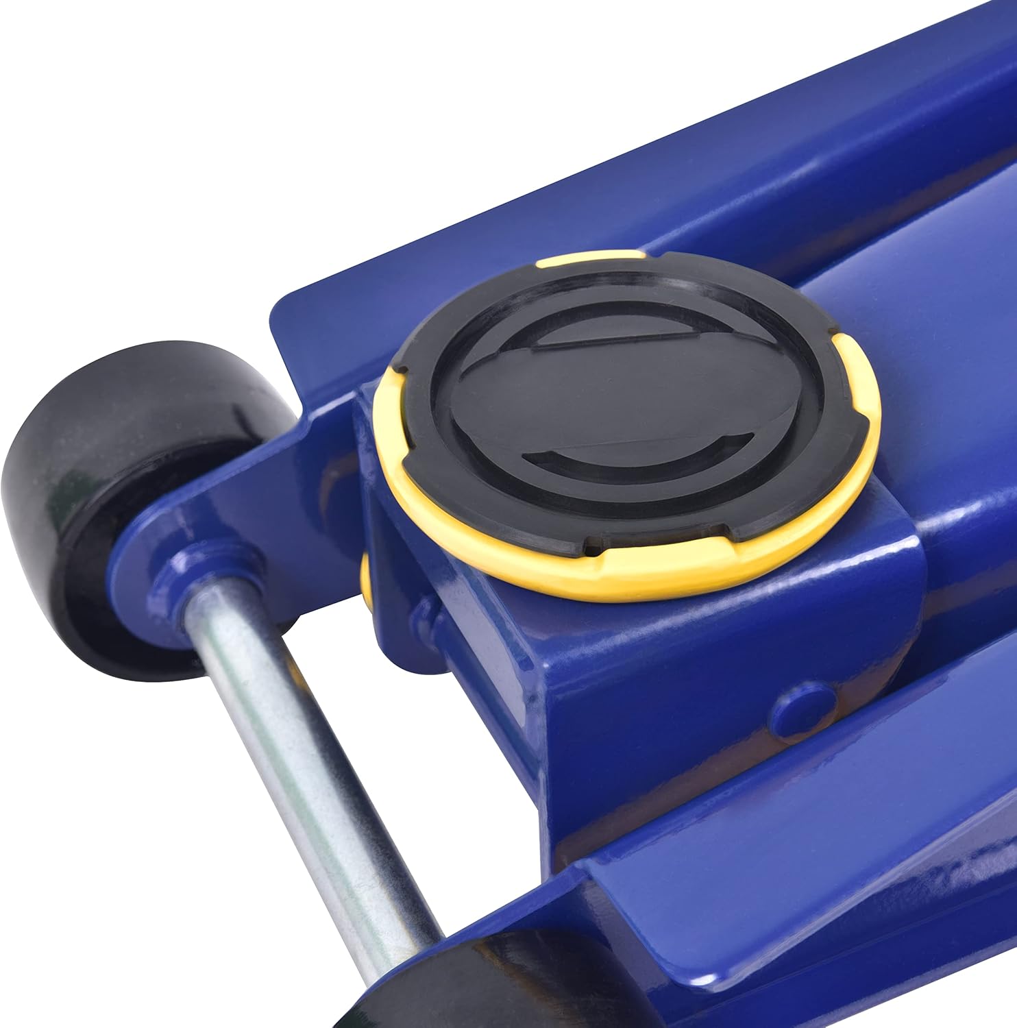 Aain® 3 Ton Heavy-Duty Floor Jack, Steel Hydraulic Jack with Double Pumps for Quick Lifting, Rotating Rear Casters, Blue