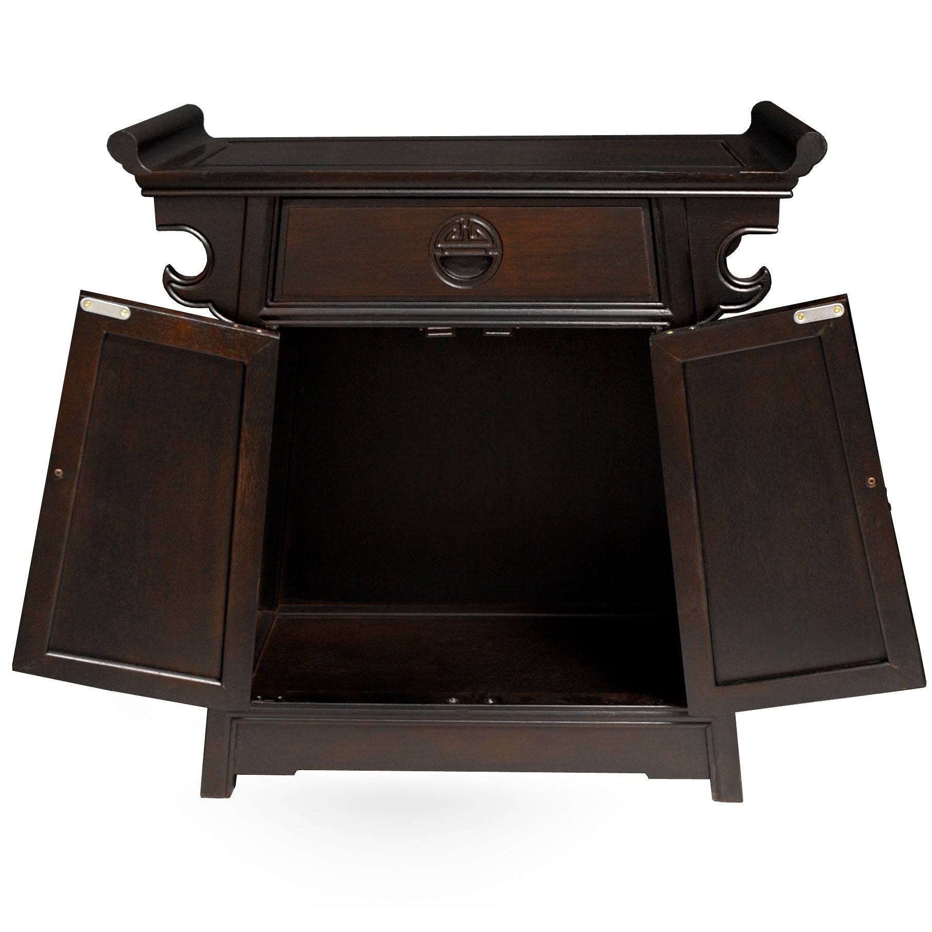 Oriental Furniture Rosewood Altar Cabinet