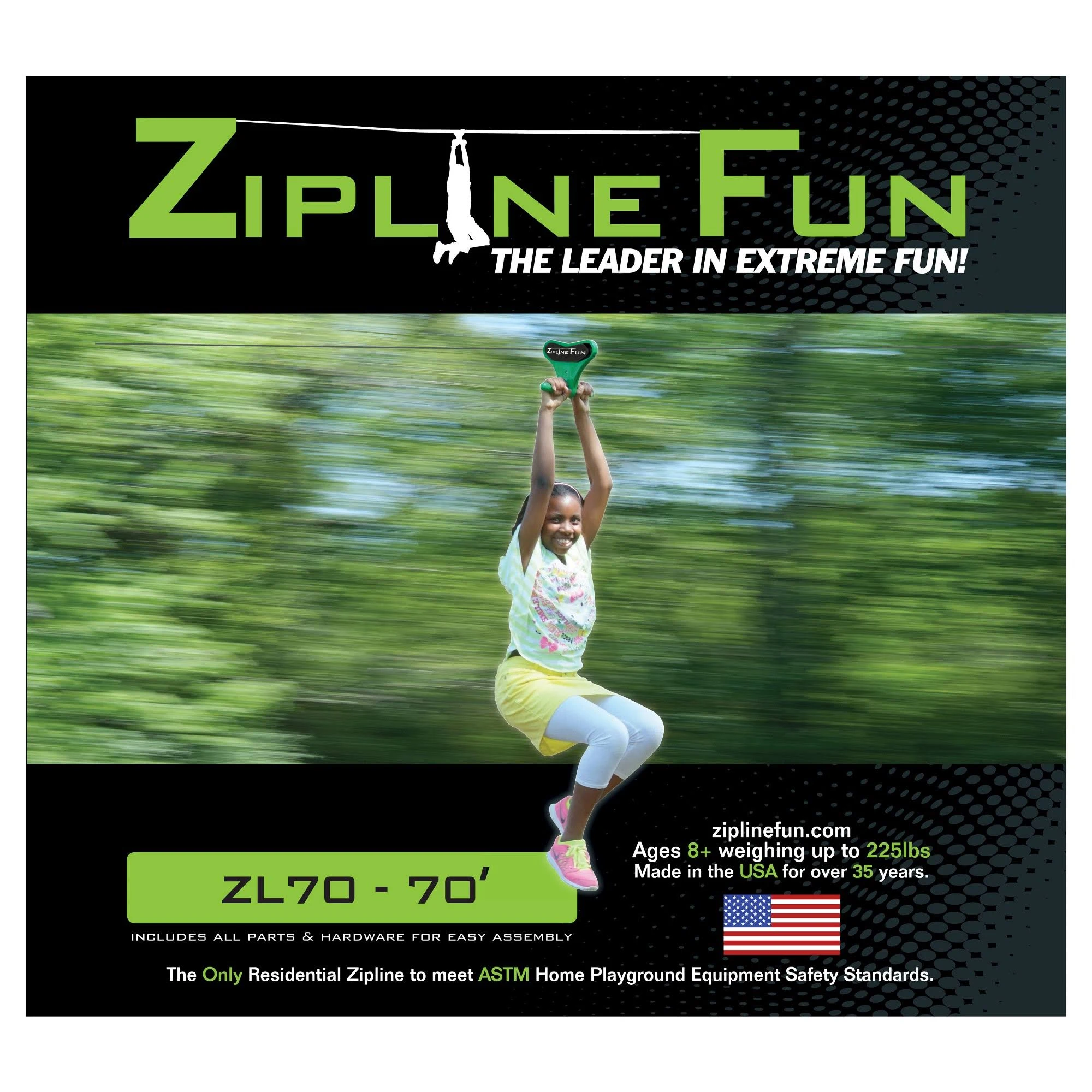 Zip Line Fun - 70 Foot