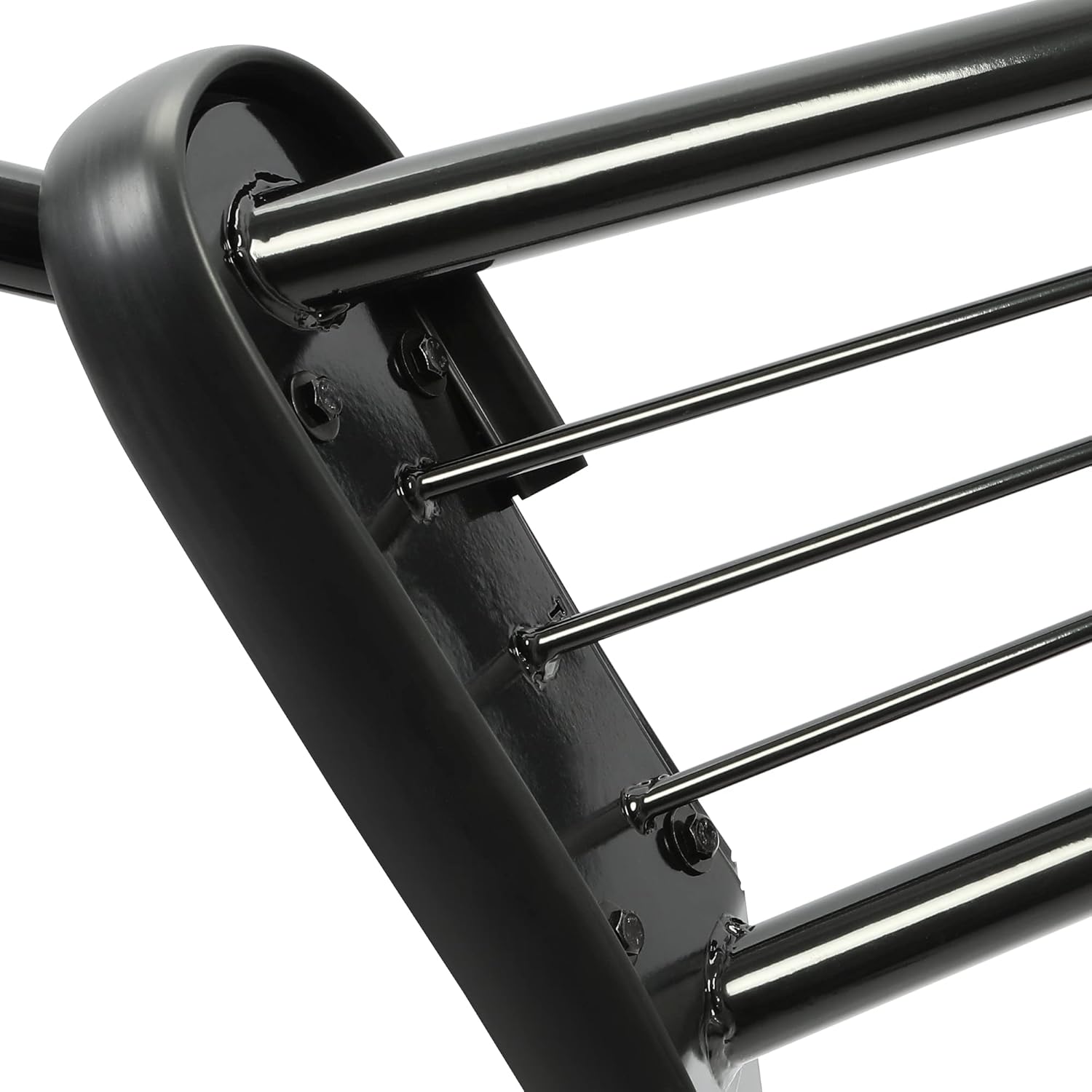 HECASA Front Bumper Grille Brush Guard Compatible with 2016-2021 Toyota Tacoma Powder Coated Exterior Accessories Black Steel