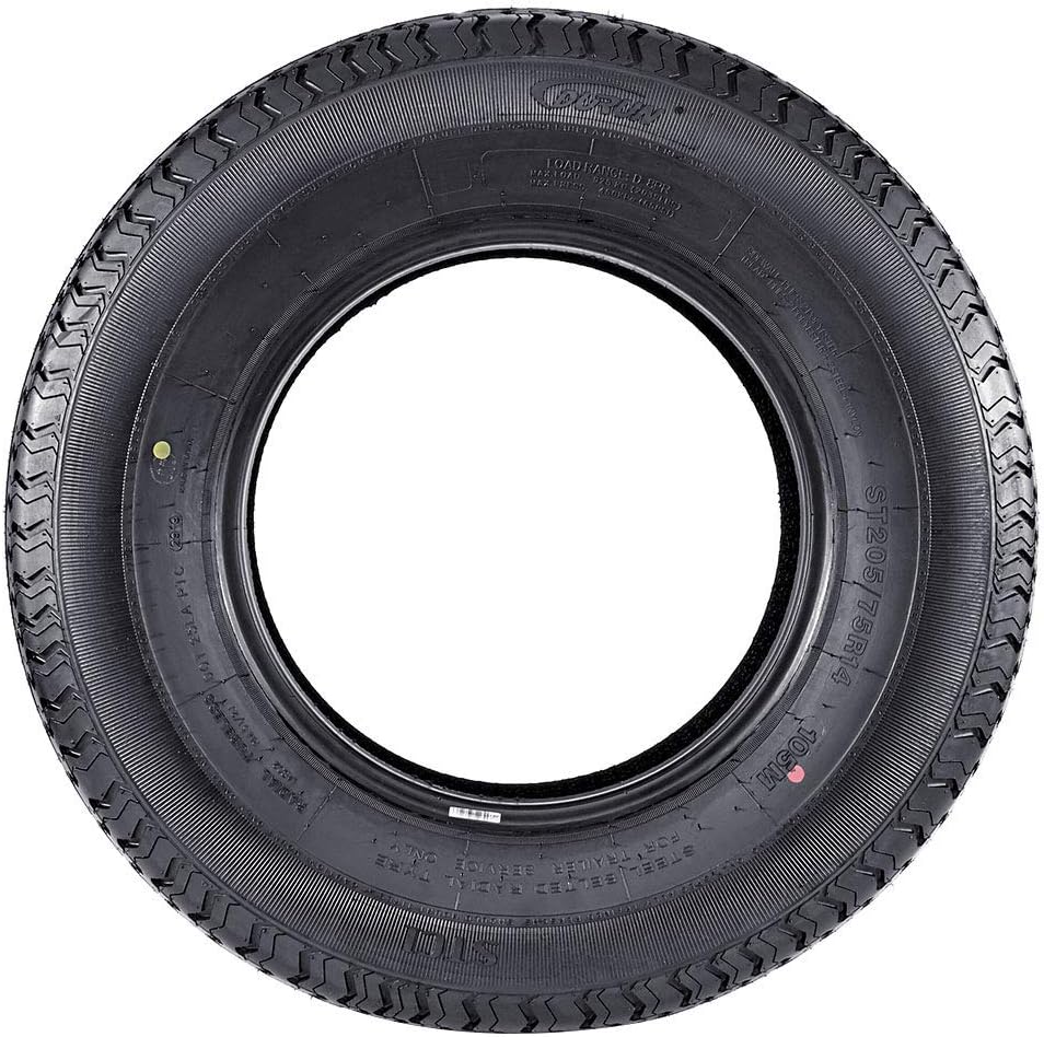 Set of 4 Radial Trailer Tires ST205/75R14 Load Range D 2057514 8PR Speed Rating M 205-75R-14 Trailer Tires