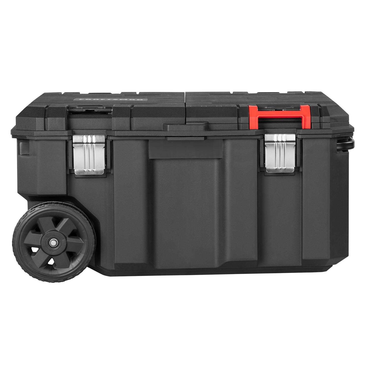 CRAFTSMAN VERSASTACK 30.4-in Black Polypropylene Wheels Lockable Tool Box - Shop Hardware Tools Online Store
