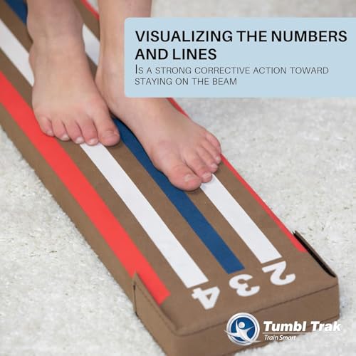 Tumbl Trak 8 Ft Laser Balance Beam with Solid Wood Core Gymnastics Low Balance Training Beam