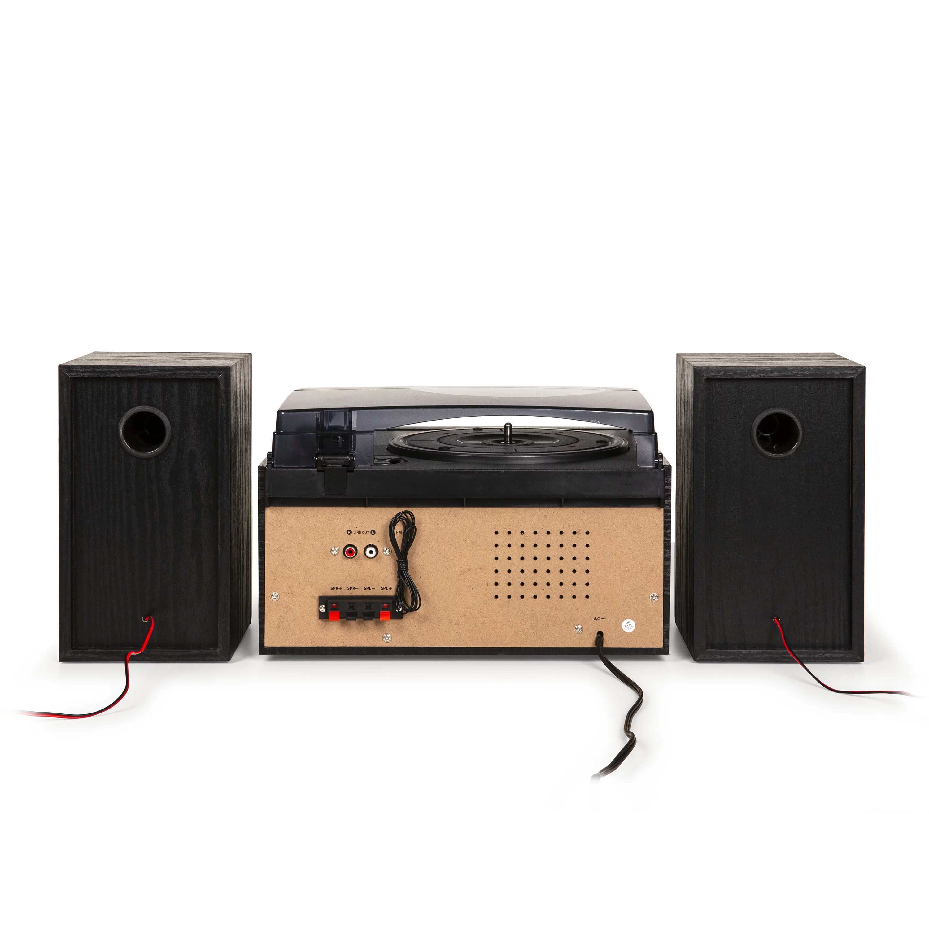 Crosley Eclipse Entertainment Center Vinyl Record Player with Speakers with wireless Bluetooth - Audio Turntables