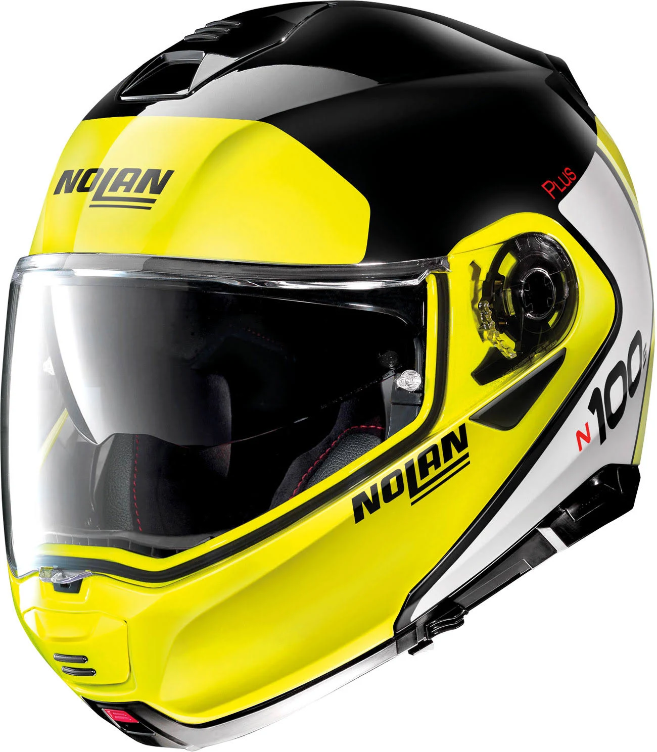 Nolan N100-5 Plus N-Com - Distinctive - Glossy Black/Yellow S - Avayadevconnect