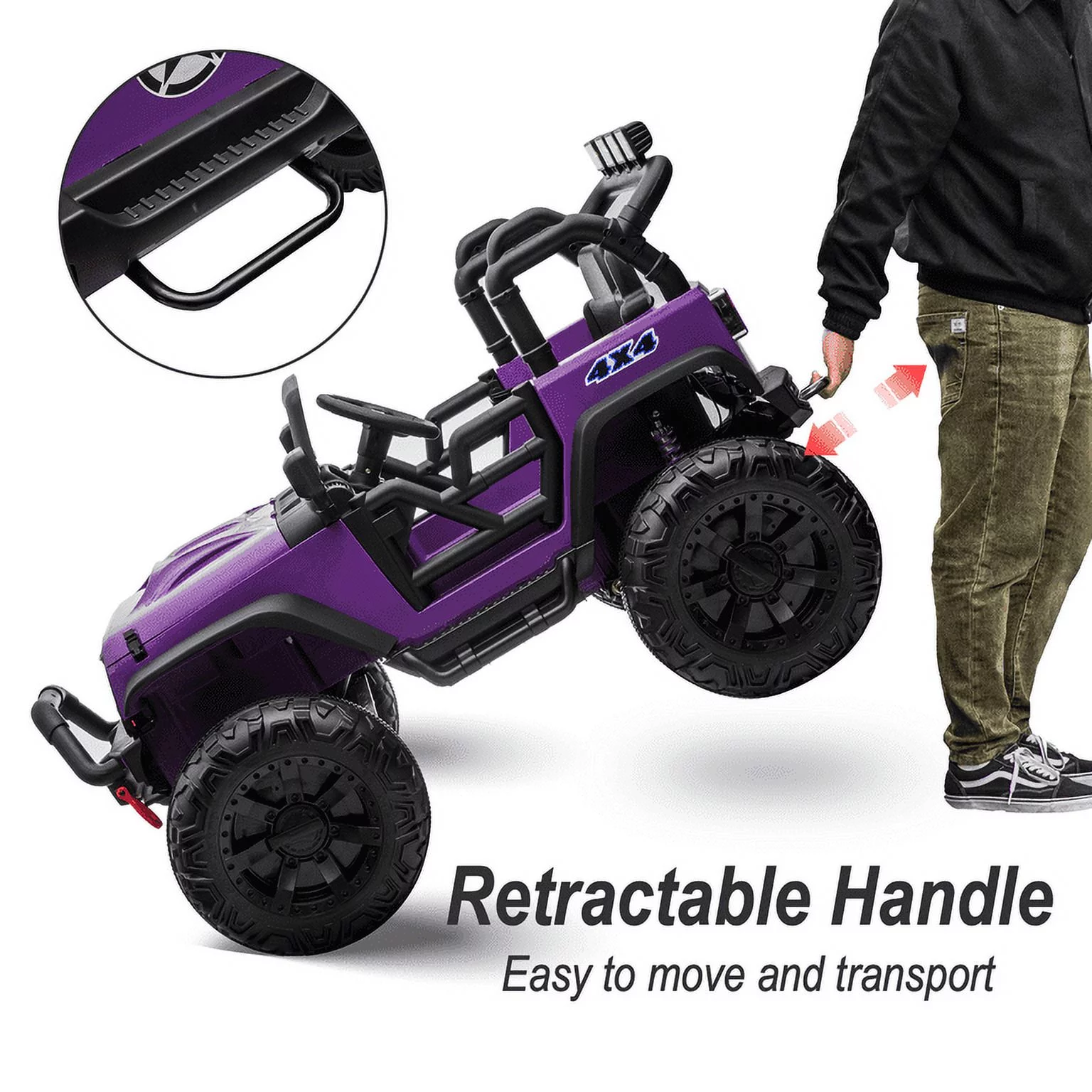 Hikiddo 24V Kids Ride on Truck, 2 Seater Powered Ride on Toy Car with Remote