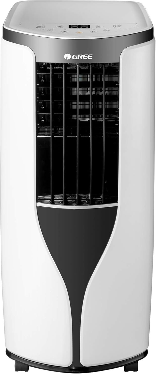 Gree Portable Air Conditioner 10,000 BTU (6000 BTU SACC standard) with Remote Control, 3 in 1 Portable Air Conditioner with Cooling, Dehumidification, Fan Functions, Quiet Portable AC for Rooms up to 250 Sq.ft