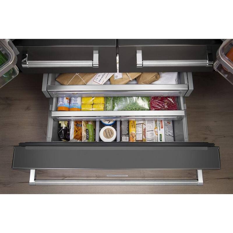 25.8 cu. ft. French Door Refrigerator in Black Stainless with Platinum Interior