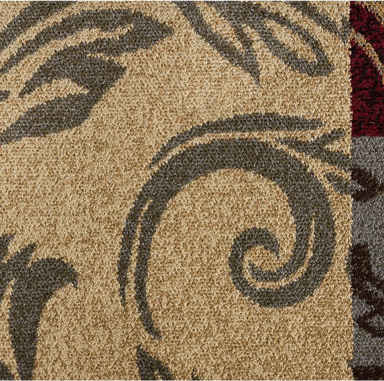 Reagan Transitional Floral Multi-Color Rectangle Area Rug, 8' x 10'