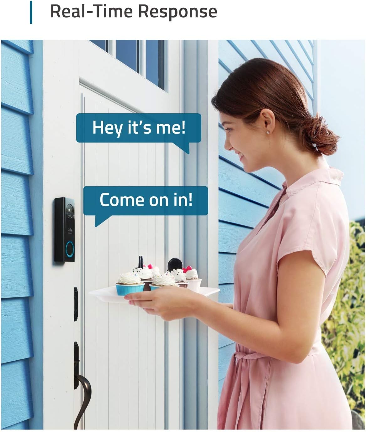 eufy Security, Wi-Fi Video Doorbell, HD 1080p-Grade, No Monthly Fee, Local Storage, Human Detection, Wireless Chime - Requires Existing Doorbell Wires and Installation Experience, 16-24 VAC, 30 VA