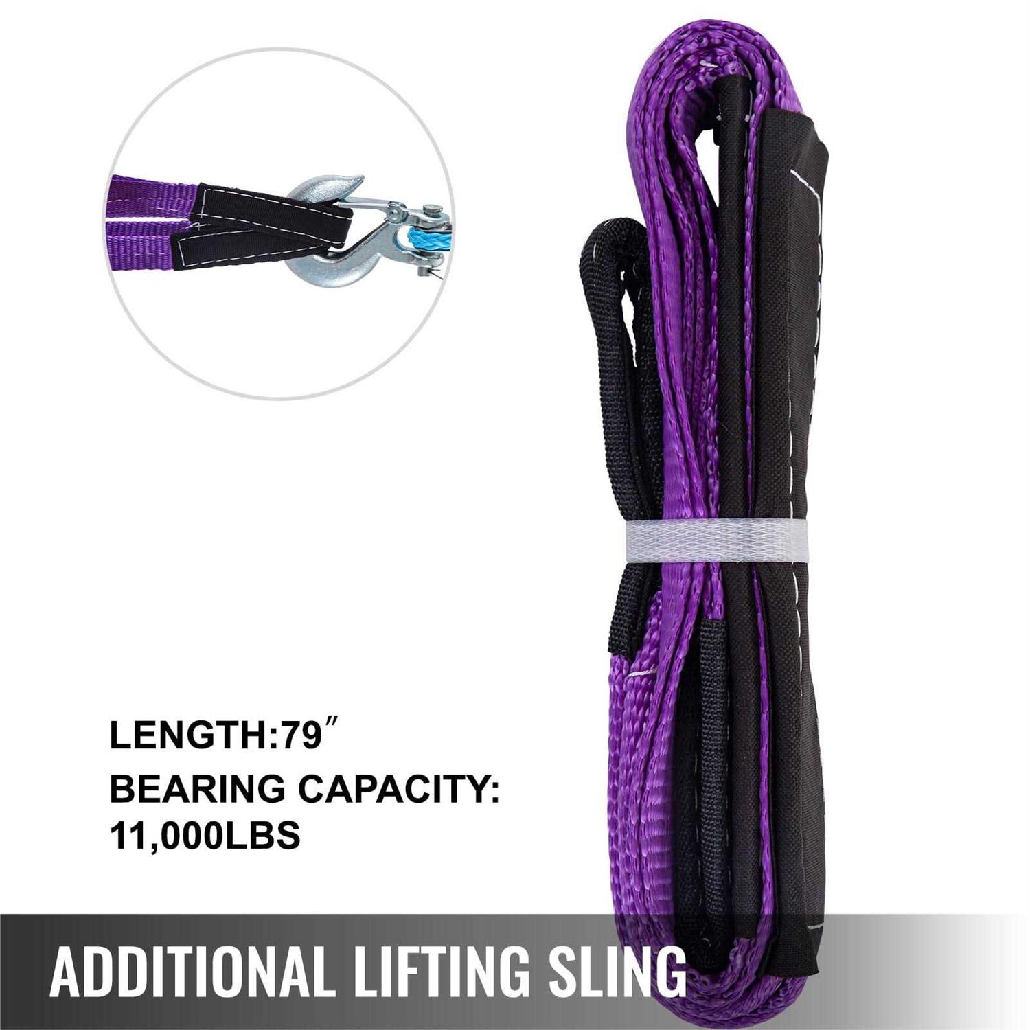 VEVOR Synthetic Winch Rope Winch Line Cable Hook - Shop Hardware Tools Online Store