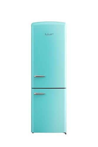 iio RR2 12 cu. ft. Retro Refrigerator Full Size Fridge with Bottom Freezer, Frost Free, LED Light, Multiflow 360°
