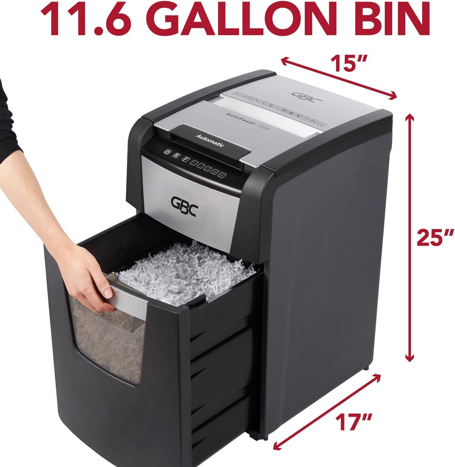GBC Paper Shredder, Auto Feed+, 230 Sheet Capacity, Micro-Cut, Small Office Shredder, 230M (WSM1757607)