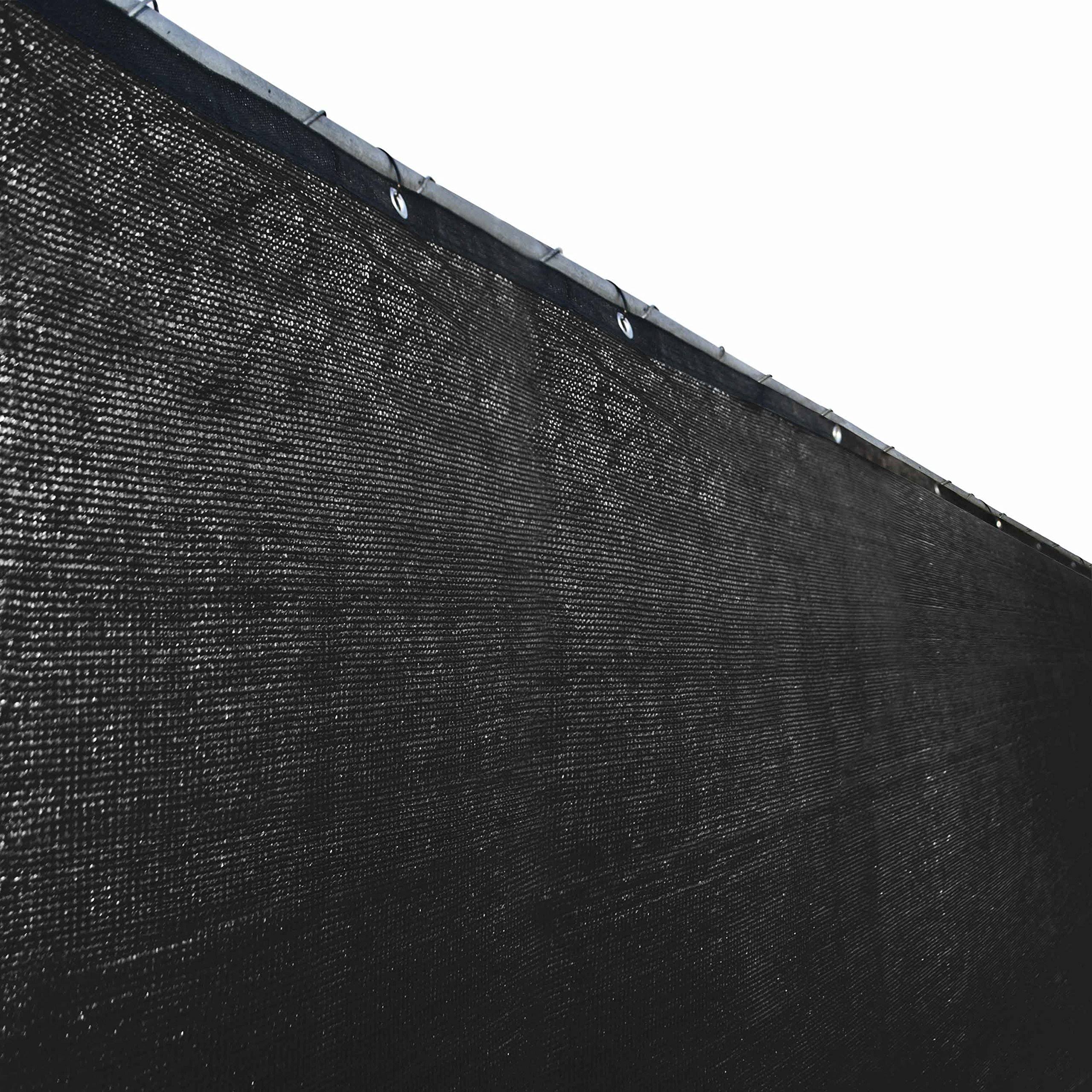 Aleko Aluminum Eye Fence Privacy Outdoor Backyard, Black - Megean