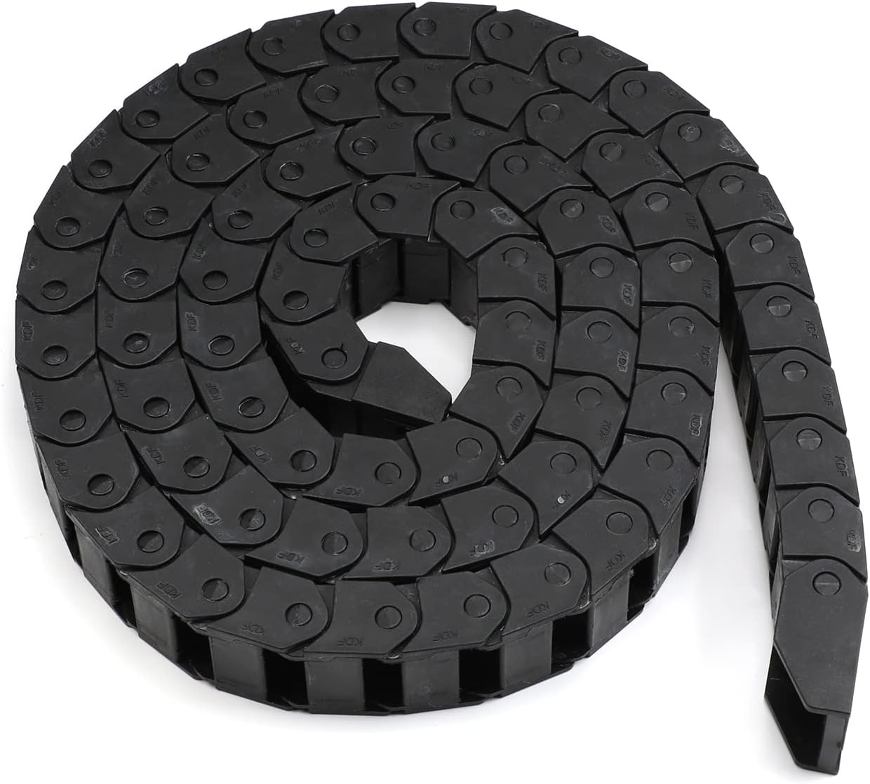 Fielect Drag Chain Cable Carrier Open Type with End Connectors R100 35X100mm 1 Meter Plastic for Electrical CNC Router Machines Black 1Pcs