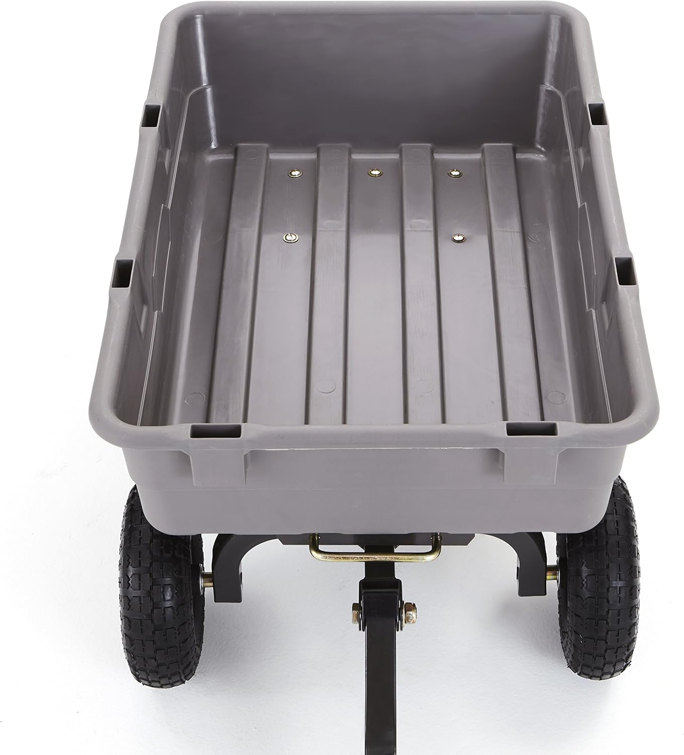 Gorilla Carts Poly Garden Dump Cart with Steel Frame and 10" Pneumatic Tires,800-lbs. Capacity, Gray