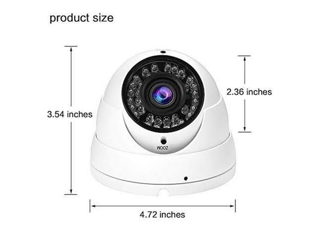 1080p Dome Security Camera HD 4-in-1 CCTV Camera 2.8mm-12mm Varifocal Lens 100ft