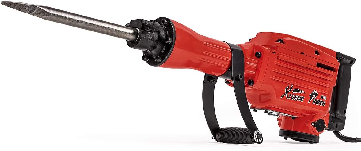 XtremepowerUS 61117-XP Jack Hammer w/Chisel & Shovel Bits Electric 2200W Demolition Construction Concrete Breaker Punch Drill
