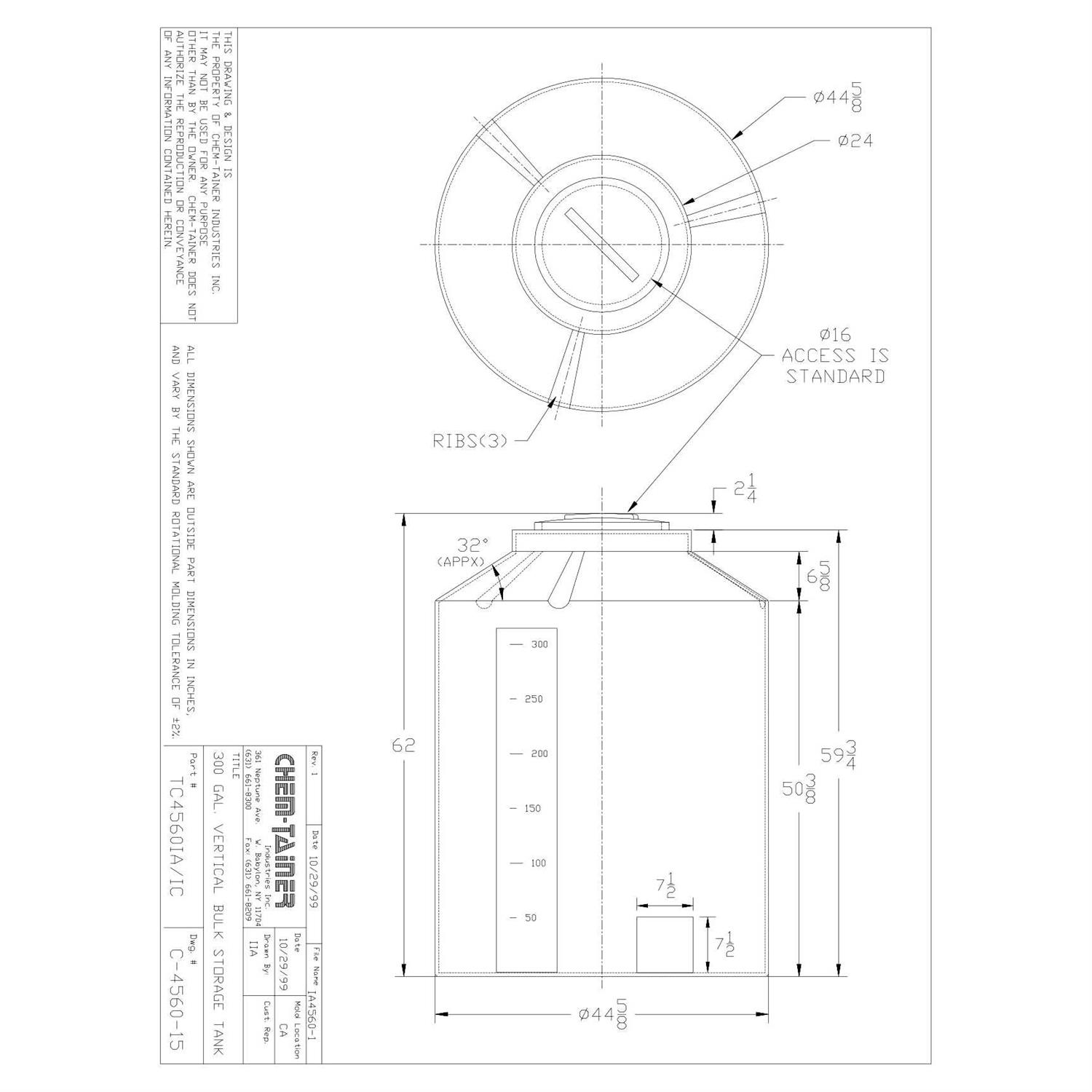 Chem-Tainer Industries Black Vertical Water Storage Tank - Shop Hardware Tools Online Store