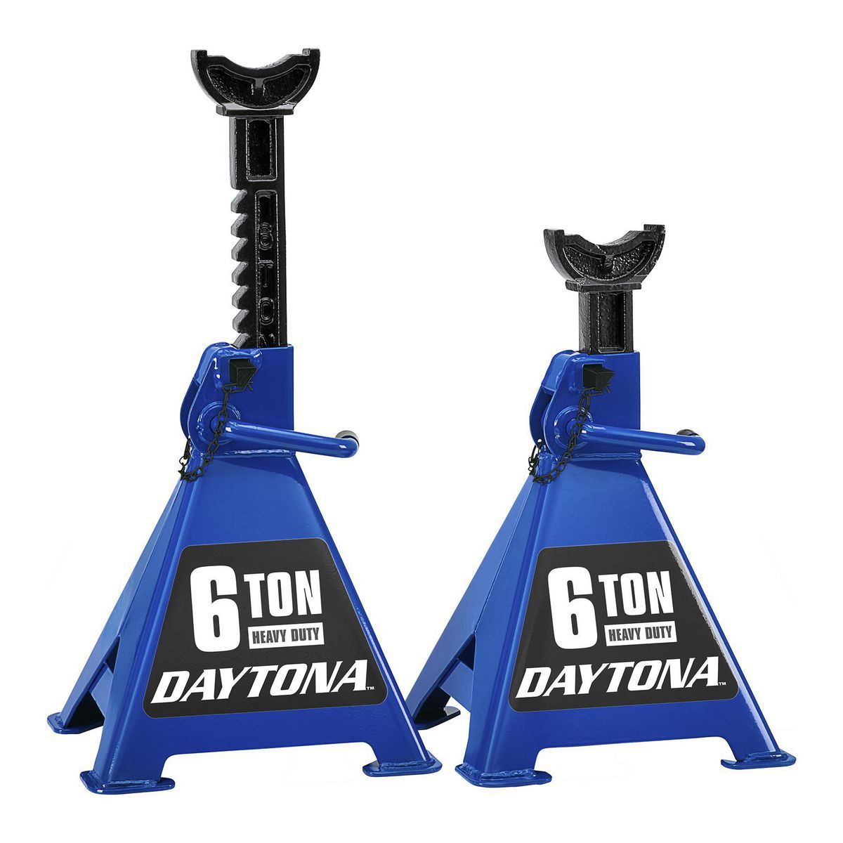 DAYTONA 6 Ton Heavy Duty Ratcheting Jack Stands, Slate Gray