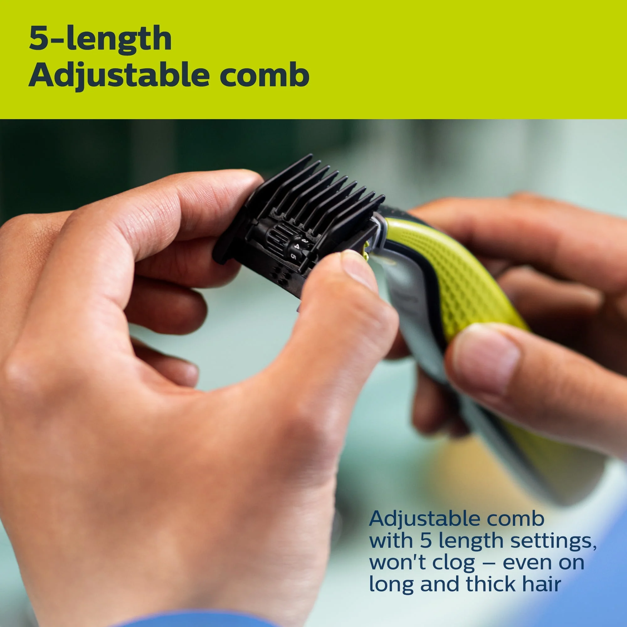 Philips Norelco Oneblade 360 Face + Body, Hybrid Electric Razor and Beard Trimmer For Men with 5-In-1 Face Stubble Comb and Body Hair Trimmer Kit, QP2834/70
