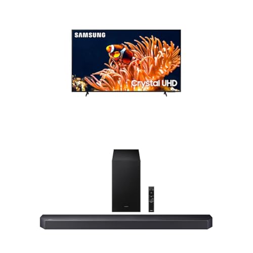 Samsung 43-Inch Class 4K Crystal UHD DU8000 Series HDR Smart TV w/Object Tracking Sound Lite, Motion Xcelerator 120Hz, Ultra Slim Design, Gaming Hub, Alexa Built-in (UN43DU8000, 2024 Model)