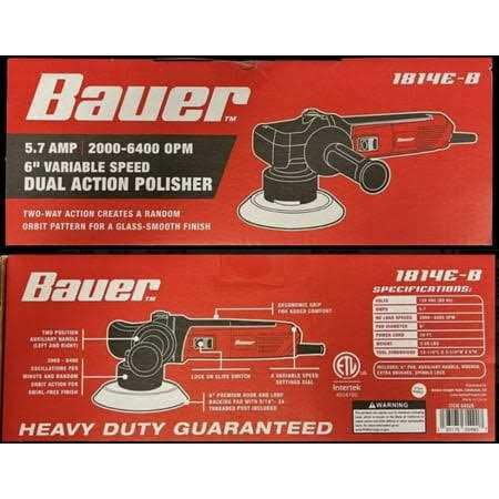 Bauer 5.7 Amp 6 in. Short-Throw Random Orbit DA Polisher/Sander - Shop Hardware Tools Online Store