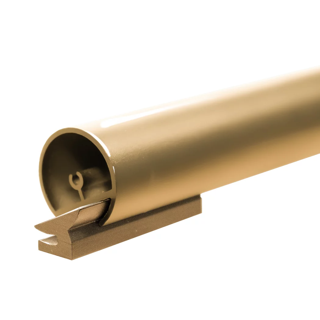 92 in. Un-Finished Maple Library Ladder Polished Brass Sliding Hook Ladder Kit with 8 ft. Rail