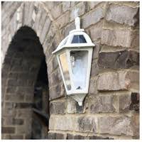Gama Sonic 179210 Polaris Solar Sconce with GS Solar LED Light Bulb - White Finish