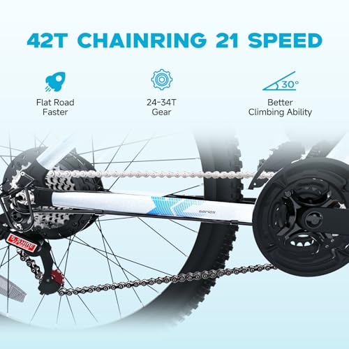 Electric Bike for Adults, 350W 26" Ebike for Teens 21 Speed 20Mph Up to 40Mile with Dual Disc Brake Commute E-Bike E-MTB for Men Women Electric Bicycles UL 2849 Tested