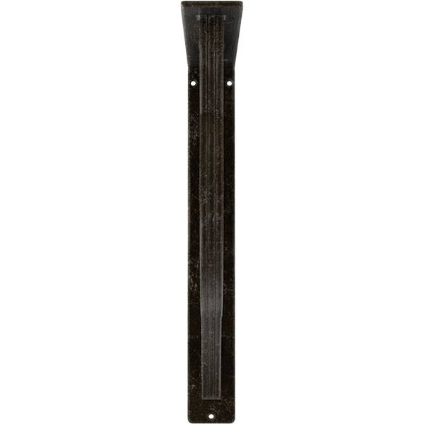 Ekena Millwork BKTM02X12X15TAUAWS 2x22W x 12x22D x 15x22H Austin Wrought Iron BRACKET, (Triple Center brace), Antiqued Warm Silv