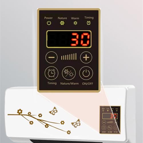 Wall Mounted Mini Mini Air Conditioner,2 in 1 Wall Mounted Air Fan Cooler and Heater Combo with Remote Control,2000W Portable Wall Mounted Ac and Heater Combo for Bathroom, Bedroom, School, Office