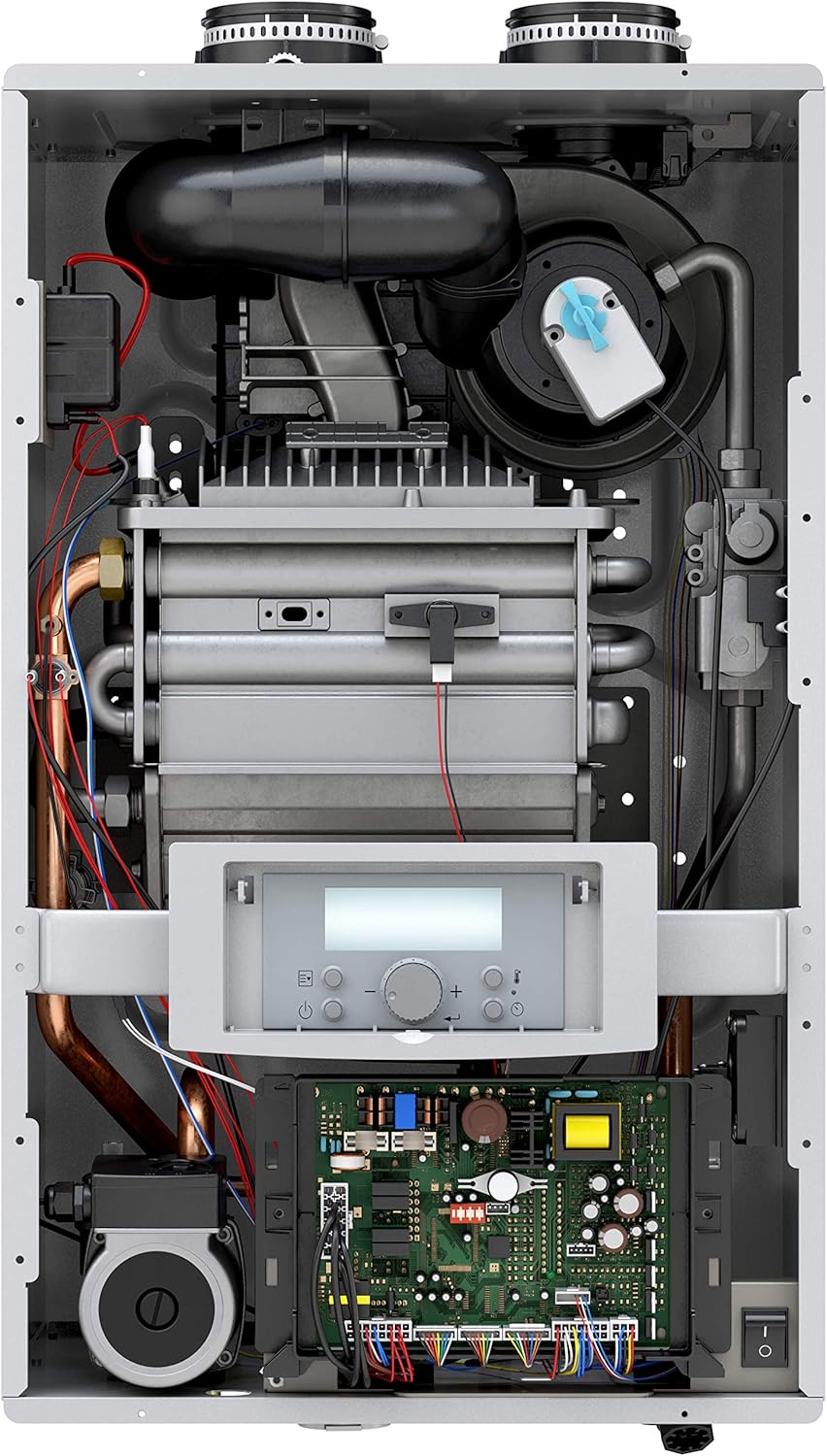 Rheem Prestige Condensing Tankless Indoor Liquid Propane Water Heater with Built in Recirculation 11.0 GPM - RTGH-RH11DVLP, Gray