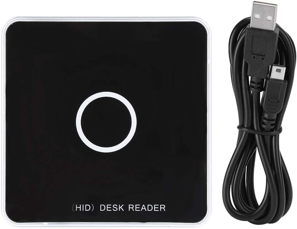 Thincol RFID Card Reader, UHF USB Desktop Reader Writer 902～928MHz Frequency, 50cm Contactless Proximity Sensor Built-in Buzzer, Compatible with ISO18000-6C, ISO18000-6B
