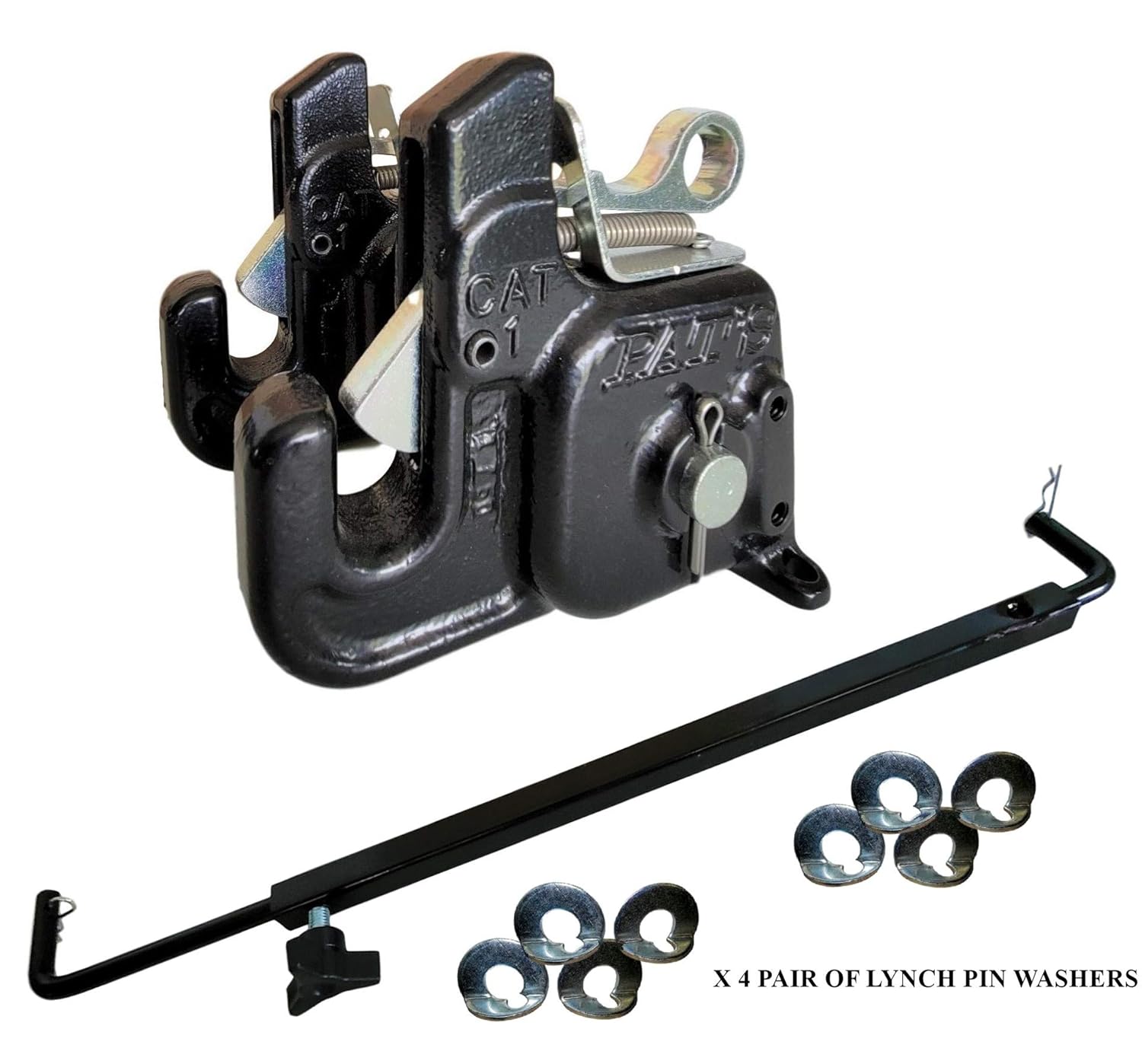 Pat's Easy Change with Stabilizer Bar - Best Quick Hitch System On The Market �C Flexible, Durable and Affordable (Orange CAT #1)