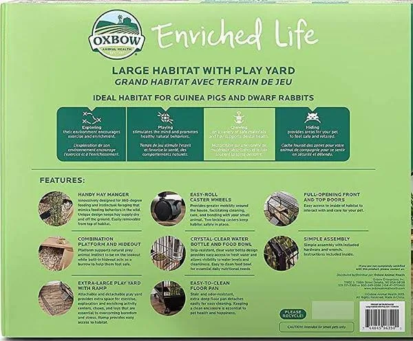 Oxbow 73296351 Small Animal enriched Life Habitat Play Yard Extra Large