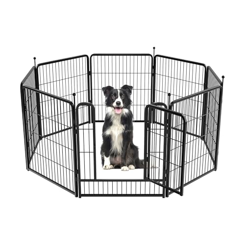 FXW Instant Dog Playpen, Portable Pet Fence for Outdoor, RV Trips, and Camping, 40inch, 16 Panels for Medium and Large Dogs│Patented