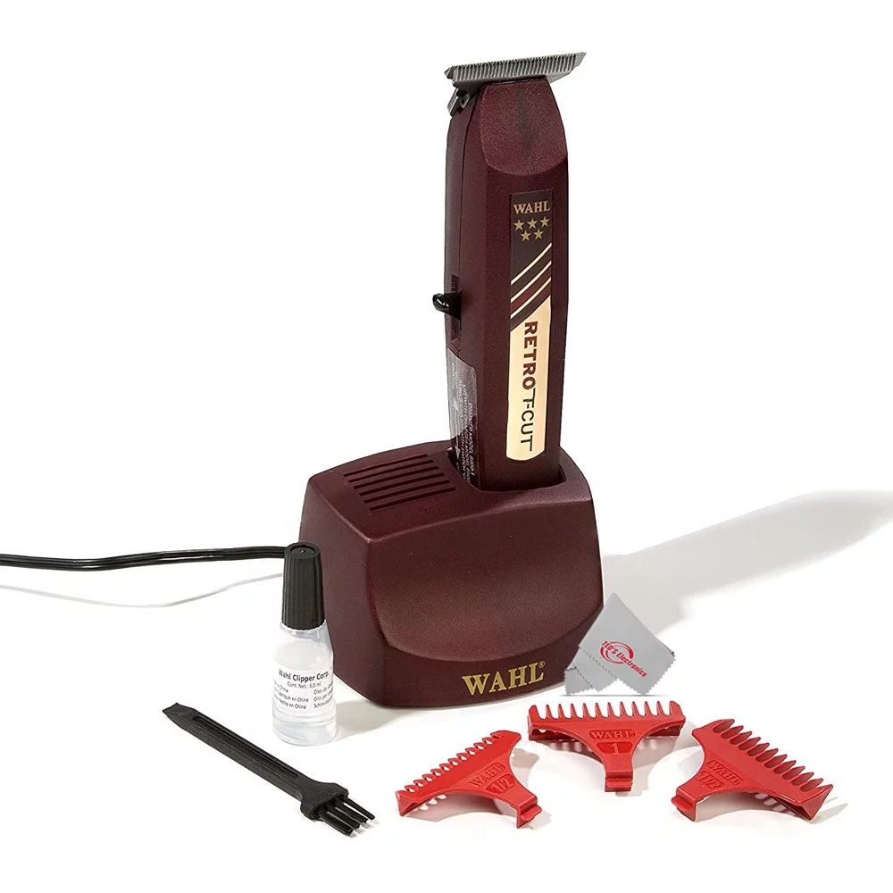 Wahl #8412 Professional 5 Star Cordless Retro T-Cut Trimmer + Rechargeable Shaver/Shaper #8061-100