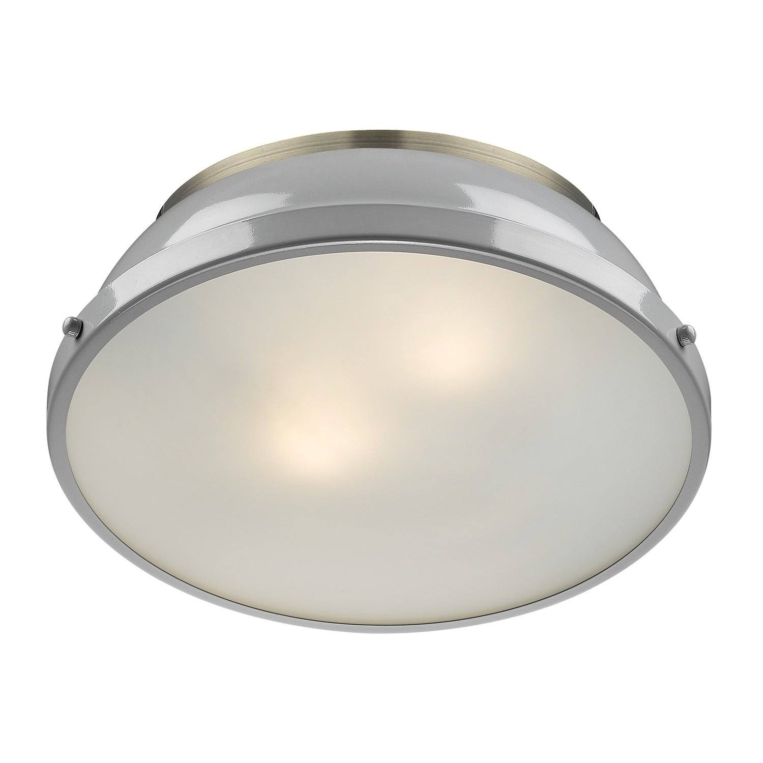 Golden Lighting Duncan 3602-14 AB Flush Mount Light Aged Brass
