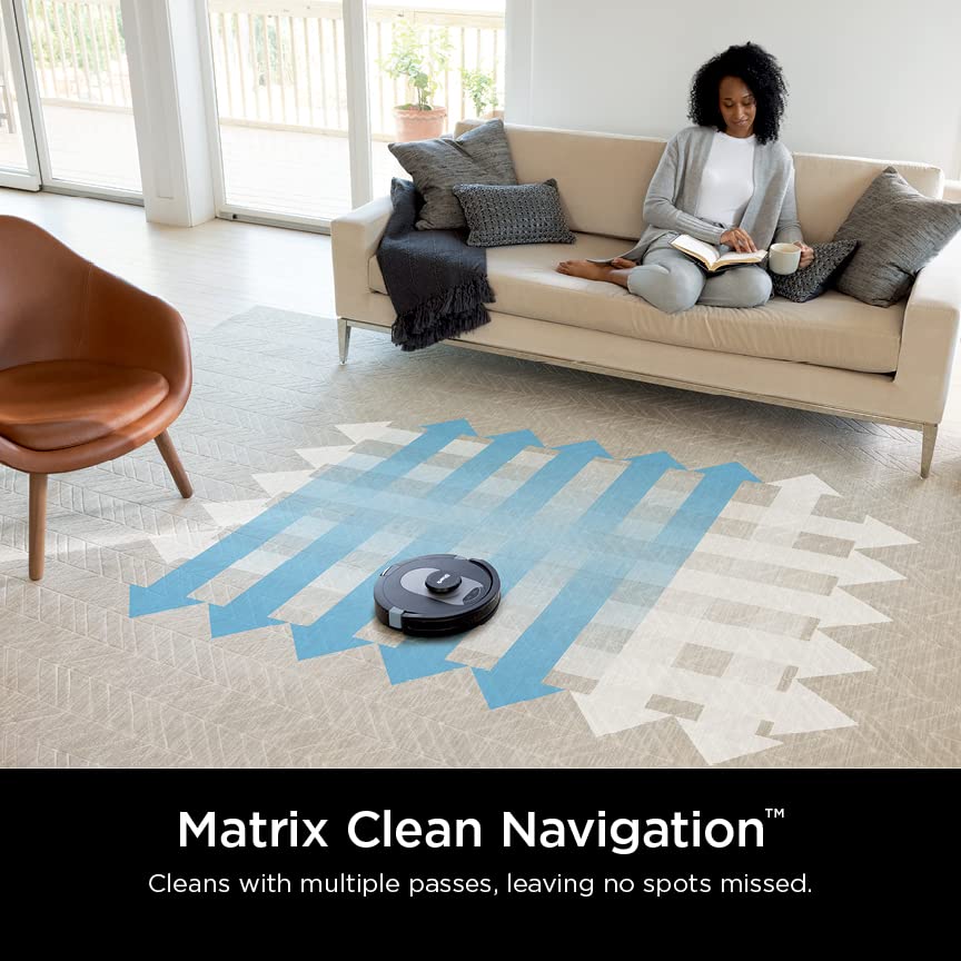 Shark AV752 ION Robot Vacuum, Tri-Brush System, Wifi Connected, 120 Min Runtime, Works with Alexa, Multi Surface Cleaning, White