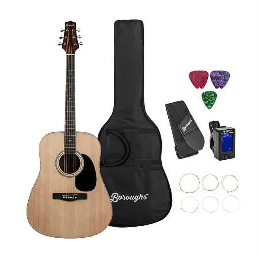 B30DNTPK Dreadnought Acoustic Guitar Pack, Natural - Curated Treasures Market