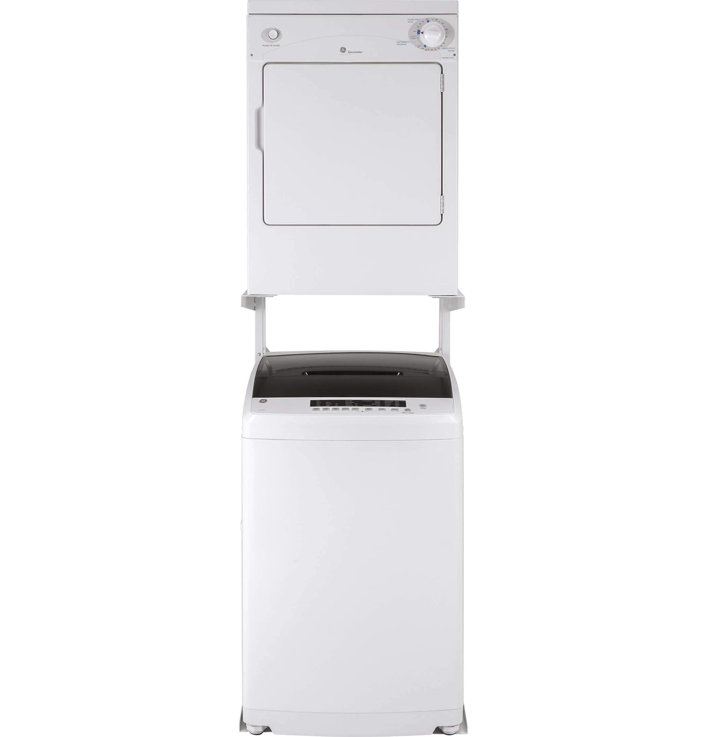 GE DSKP333ECWW Spacemaker 24" Portable Electric Dryer with 3.6 Cubic. Ft. Capacity