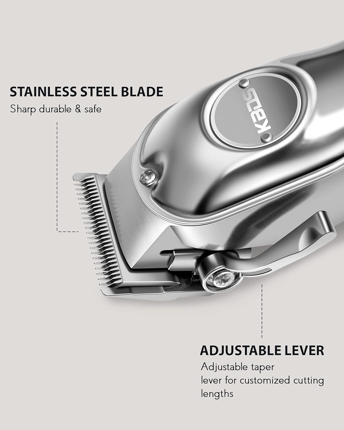 Professional Hair Clippers for Men, KBDS Cordless Clippers and T-Blade Hair Trimmer Barber Kit with Stainless Steel Blades and LED Display USB Rechargeable for Family and Salon Pack of 2
