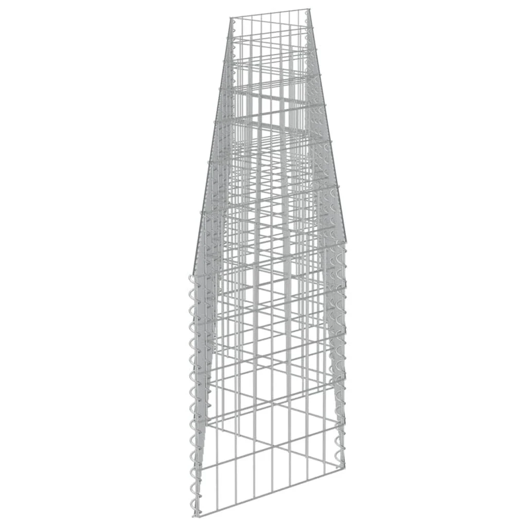 vidaXL Gabion Wall Galvanized Steel - 177.2x22x11.8x22x19.7x22