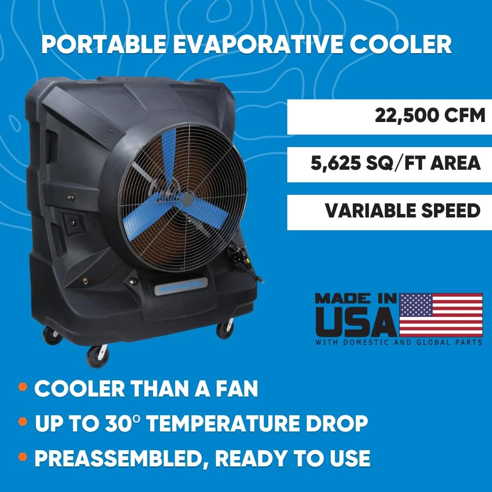 Portacool PACJS2701A1 Jetstream 270 Portable Evaporative Cooler, Black
