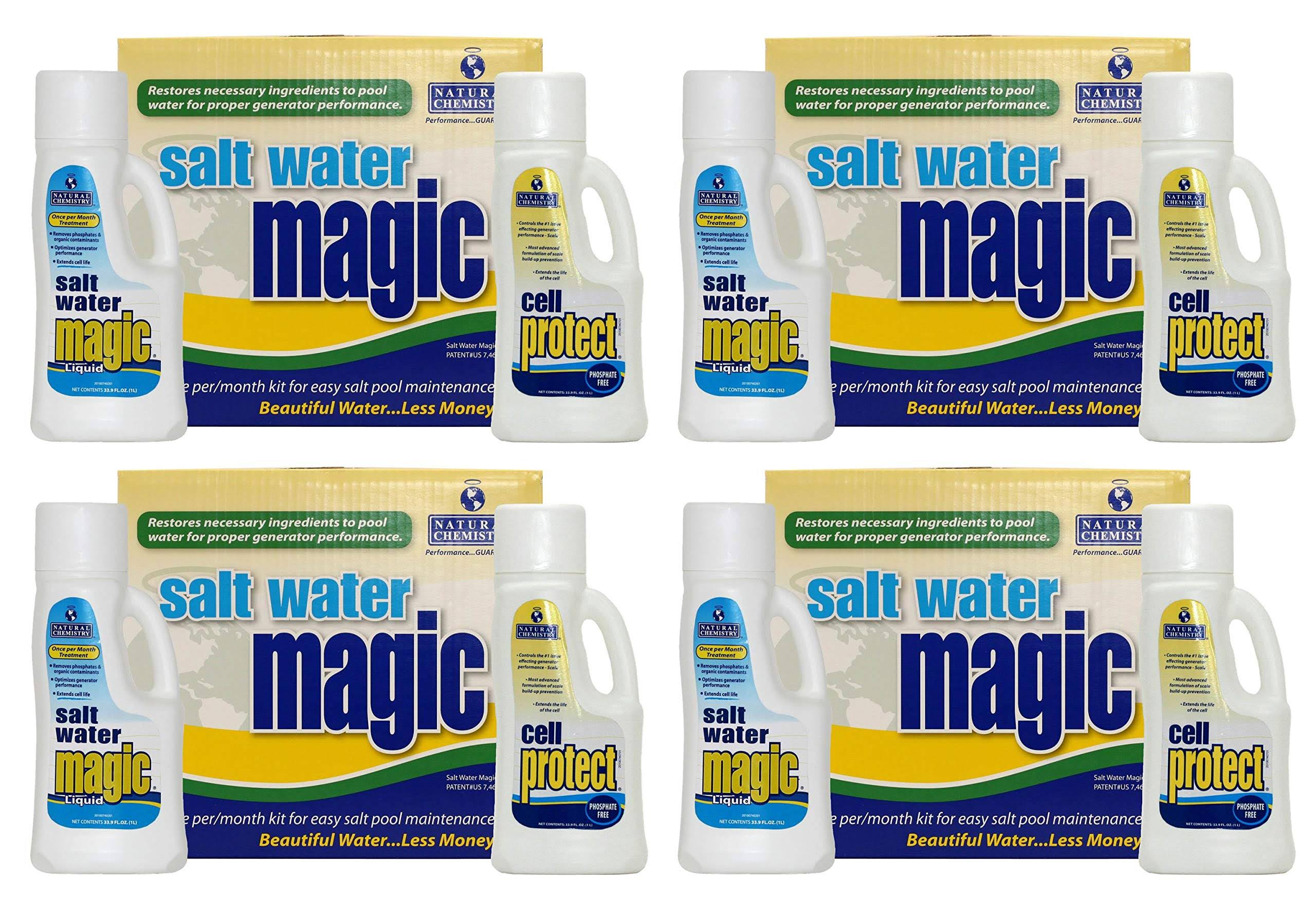 Natural Chemistry 07404 Spa Swimming Pool Salt Water Magic Monthly Chemical Kit