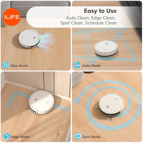 ILIFE A12 Pro Robot Vacuum and Mop Combo, Self Emptying Station for 60 Days, LiDAR Navigation, Home Mapping, No-Go Zones, 2.4G WiFi/App/Alexa/Remote Control, for Hard Floors, 110V