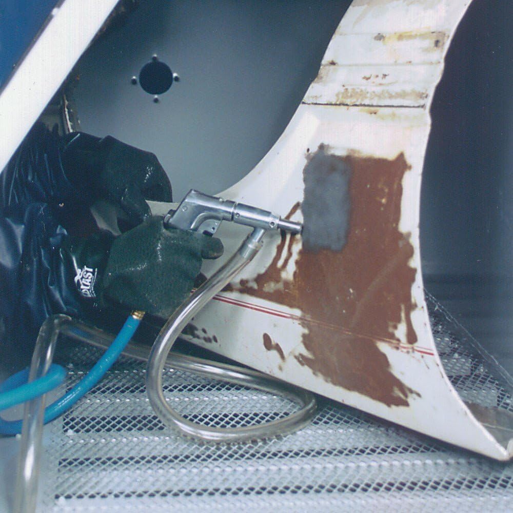 TP Tools® USA 2858 Skat Blast Sandblast Sandblasting Cabinet with HEPA Vacuum, 58"W x 28"D x 28"H Work Area, Made in USA