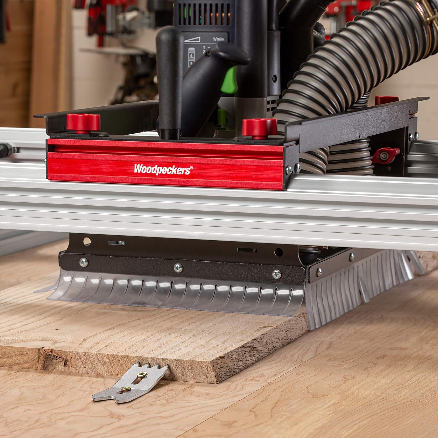 Woodpeckers Pro Slab Flattening Mill, Basic, With Router Carriage, Integrated Dust Collector, Slab Clamping Dogs & Rails, Great for DIY Live Edge Slab Tables